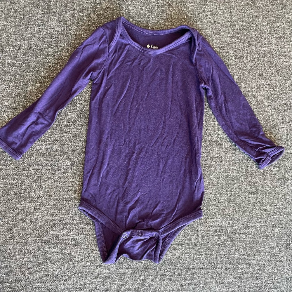 Kyte Baby Eggplant Long Sleeve Bodysuit